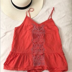 Anthropologie coral tank top